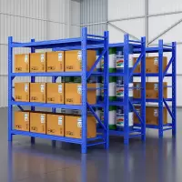 货架仓储仓库用置物架轻型家用储物架可组装层架库房货物架铁架子