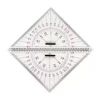 杭普 航海图三角板量角器带手柄2把/套*