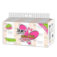 PR125-18洁柔纸面巾(Face粉软抽)110抽3层(18包装)*4