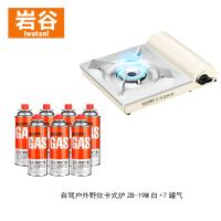 岩谷 Iwatani 自驾户外野炊卡式炉ZB-19M白+7罐气 自驾游装备250g气罐