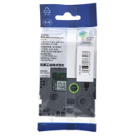 惠普 兄弟TZe-ZFX211 6mm*8m白底黑字线缆标签(适用兄弟PT-D450标签机)"原装正品