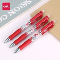 得力(deli)S01中性笔0.5mm弹簧头(红)(单位:支)