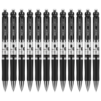 得力(deli)S01中性笔0.5mm弹簧头(黑)(单位:支)