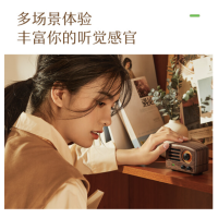 猫王收音机猫王音响小王子创意复古便携无线蓝牙音箱可爱无线迷你小音响家用户外原木质收音机