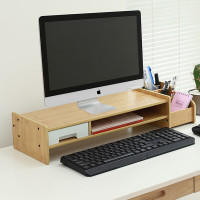 GRANDMEY 电脑增高架台式底座办公室桌面收纳盒 600*200*120mm/组