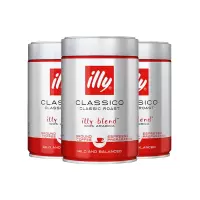 意利(illy)中度烘培咖啡粉 250g/罐 3罐装 黑咖啡 其他 进口咖啡粉 意大利进口