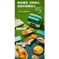 生活元素(LIFE ELEMENT)野餐盒手提式1.2L双层饭盒上班族便当盒可加热密封保温餐盒野餐盒耳机饭盒