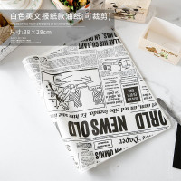 网红三明治包装盒肉松小贝雪媚娘打包盒便当蛋糕卷野餐盒子汉堡纸 38X28白色报纸油纸 50套