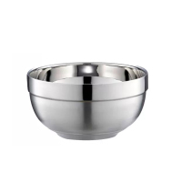 苏宁宜品推荐不锈钢碗隔热防烫汤碗 单个装