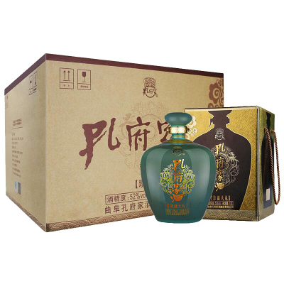 孔府家酒 珍藏大礼 52度 1500ml*4瓶 整箱装 浓香型 山东高度白酒 送礼