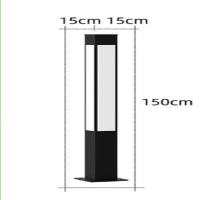 灯觉 不锈钢景观灯柱 防水庭院灯户外灯 [不锈钢] - 15*15*150CM景观灯 电压220