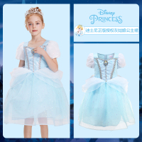 迪士尼专柜同款睡美人公主白雪公主灰姑娘裙女童夏装儿童蓬蓬裙子生日礼物连衣裙