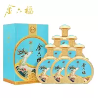 金六福 白酒 50.8度 浓兼香型随机发 粮食酒 自饮收藏送礼 一鹿富贵蓝 500ml*6瓶整箱装