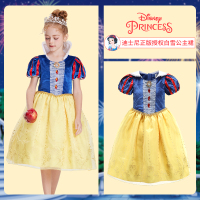 迪士尼专柜同款白雪公主灰姑娘睡美人裙泡泡袖儿童可爱连衣裙生日礼物2021新款