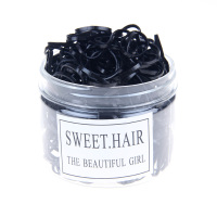 不伤发黑色小皮筋 粗细各500