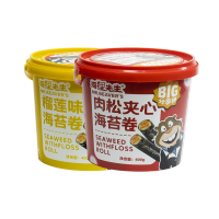 海狸先生海苔肉松榴莲蛋卷夹心海味孕妇儿童休闲健康小零食组合装800g