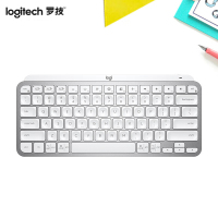罗技(Logitech) 简约无线蓝牙 MX Keys Mini 高端办公键盘 背光时尚 超薄便携 浅灰色
