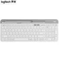 罗技(Logitech) 蓝牙键盘 K580 办公键盘 便携超薄键盘 笔记本键盘 平板键盘 芍药白