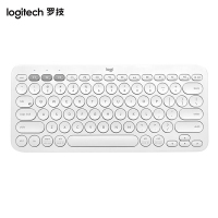 罗技(Logitech) 多设备蓝牙键盘 K380 便携办公键盘安卓手机笔记本电脑平板iPad键盘 芍药白