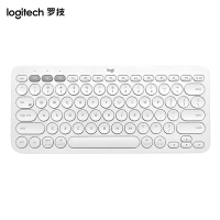 罗技(Logitech) 多设备蓝牙键盘 K380 便携办公键盘安卓手机笔记本电脑平板iPad键盘 芍药白