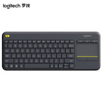 罗技(Logitech) 安卓智能电视键盘 K400Plus 电脑笔记本智能触摸面板无线触控键盘 黑色