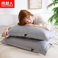 南极人 全棉枕头套枕袋 纯棉斜纹枕芯套北极星适用:48*74cm枕头 一对装 48*74cm(单位:对)