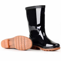 一痕沙 女士中筒雨鞋雨靴胶鞋套鞋防水鞋40码