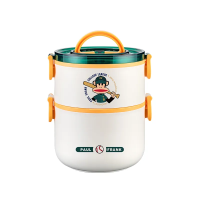 大嘴猴(paul frank 1000ml保温饭盒PFC787-1000 便当盒 分层设计 出行便捷