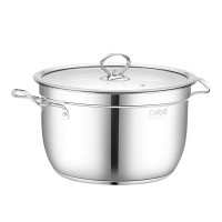 Debo德铂贝勒堡蒸锅不锈钢汤锅电磁炉燃气通用锅26cm