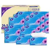 维达 V2239-B-1X 130抽3层超韧抽纸 24包/箱*1箱 (单位:箱)