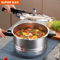 苏泊尔SUPOR好帮手304不锈钢7.0L压力锅24cm高压锅燃气电磁炉通用YS24ED