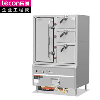 乐创( lecon) 商用海鲜蒸柜 550W/220V 食堂酒店四门鼓风型蒸柜 左一右三工程款 LC-J-SM4A2