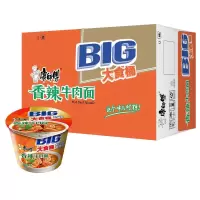 康师傅 方便面 大食桶 香辣牛肉面 12桶