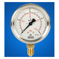 WIKA 压力表 0-4bar G1/4 Y50 1个