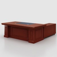 臻远ZY-DBT-8 油漆家具老板桌大班台办公桌主管经理桌含副柜2.4米