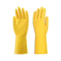 耐磨防水防滑牛筋乳胶手套黄色加厚-南洋 S码1双装(10双起订)