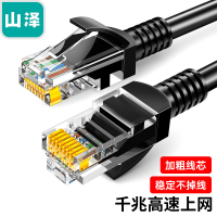山泽(SAMZHE)超五类网线 CAT5e类高速千兆网线 1米 黑色 SH-1010 单位:条