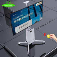 Emmy Mount艾美/NB(55-85英寸)电动移动电视支架 遥控电动升降落地支架 商用视频会议推车触摸一体机支架白