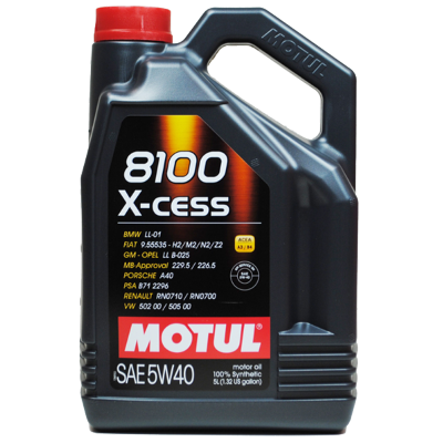 Motul摩特 欧洲进口 8100X-CESS 5W-40 A3/B4 SN级 全合成机油润滑油 5L