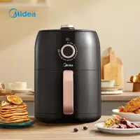 美的(Midea)KZE3003TQ 空气炸锅 3L 多功能家用 精准控温双旋钮控制 无油空气炸锅[黑色]