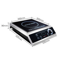 乐创(lecon)商用电磁炉3500W大功率 220V 平面不锈钢电磁灶 食堂餐厅酒店大火力电池炉 LC-L12