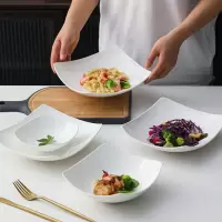 元出 8英寸四方汤盘 对边18CM,对角25CM,腰高3.3CM,角高5.5CM