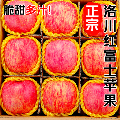 冠町 陕西洛川苹果 12枚特大果礼盒装(净重约7斤)新鲜水果生鲜