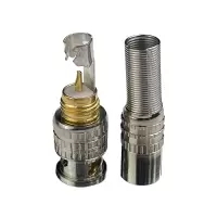 未易 铜芯焊接BNC头 Q9监控工程专用同轴视频线接头75-3-4-5模拟摄像头安防连接头 BNC005
