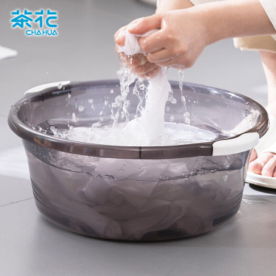茶花 03431K 38CM把手防滑盆 2个装(单位:个)颜色随机