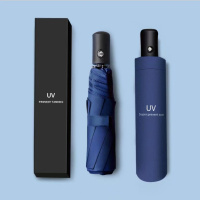 UV自动太阳伞遮阳伞防晒 深蓝色