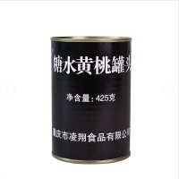 凌翔(LING XIANG) 糖水黄桃罐头425g户外零食野营爬山绿罐装酸甜美味水果罐头食品 黄桃罐头*12罐