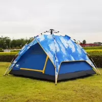悠莱弗 户外全自动帐篷防风防雨遮阳折叠免搭建3-4人 蓝天白云(自动款)