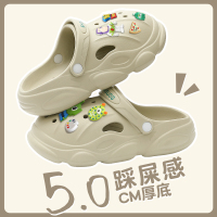 洞洞鞋女款夏季外穿2023新款包头厚底增高防滑沙滩凉鞋踩屎感拖鞋2519