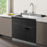 长虹集成水槽洗碗机一体式家用小户型大容量智能厨房多功能洗菜盆嵌入式水池储物柜JJSD-1-W1